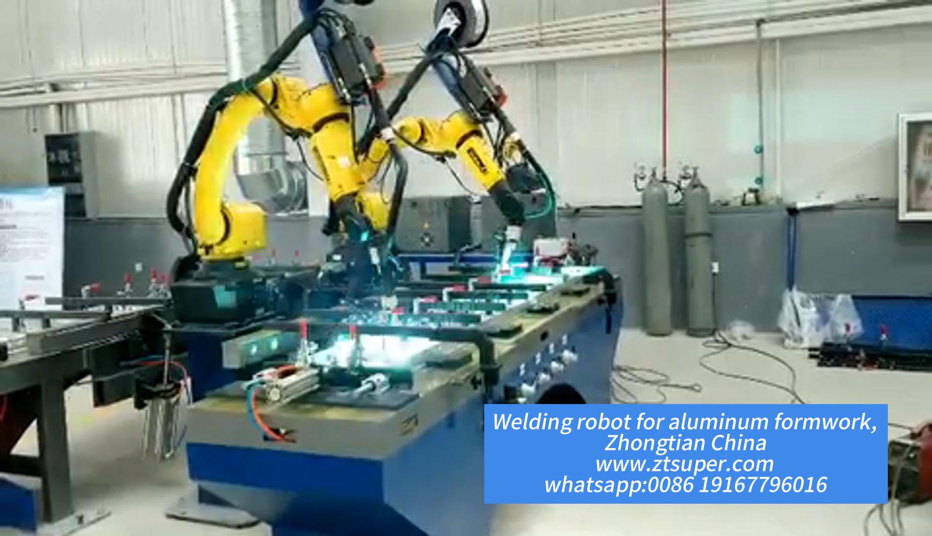 Automatic welding robot for aluminum formwork 